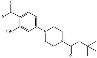 4-(3-氨基-4-硝基苯基)哌嗪-1-羧酸叔丁酯 结构式