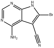 4-氨基-6-溴-7氢-吡咯并[2,3-D]嘧啶-5-腈 结构式