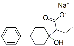 sodium alpha-ethyl-1-hydroxy-4-phenylcyclohexaneacetate Structure