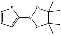 2-(4,4,5,5-テトラメチル-1,3,2-ジオキサボロラン-2-イル)チオフェン 化学構造式