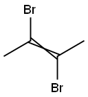 2,3-ジブロモ-2-ブテン 化学構造式