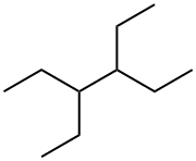3,4-ジエチルヘキサン 化学構造式