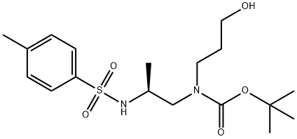 (S)-3-{N-(TERT-BUTOXYCARBONYL)-N-[2-(N-P-TOLUENESULFONYL)AMINOPROPYL]AMINO-1-PROPANOL 结构式