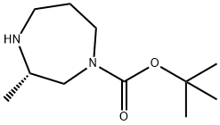 ヘキサヒドロ-2(S)-メチル-4-(T-ブトキシカルボキシル)-1,4-ジアゼピン 化学構造式