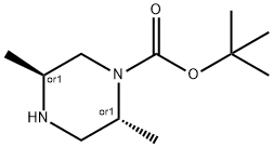 反式-N-叔丁氧羰基-2,5-二甲基哌嗪, 194032-41-2, 结构式