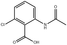 2-アセチルアミノ-6-クロロ安息香酸 化学構造式