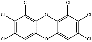 1,2,3,7,8,9-ヘキサクロロジベンゾ-p-ジオキシン 化学構造式