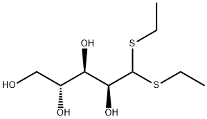 1,1-ビス(エチルチオ)-1-デオキシ-D-アラビニトール 化学構造式
