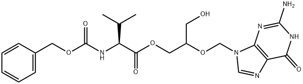 Cbz-Valine ganciclovir Struktur