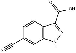 6-氰基-1H-1H-吲唑-3-羧酸, 194163-31-0, 结构式