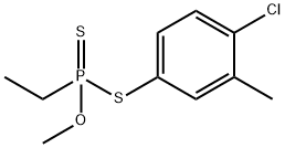 Ethyldithiophosphonic acid S-(4-chloro-3-methylphenyl)O-methyl ester Struktur