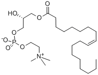 1-オレオイル-SN-グリセロ-3-ホスホコリン 化学構造式