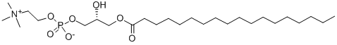1-ステアロイル-sn-グリセロ-3-ホスホコリン 化学構造式