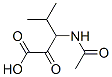 Pentanoic  acid,  3-(acetylamino)-4-methyl-2-oxo- Struktur