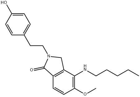 1H-Isoindol-1-one,2,3-dihydro-2-[2-(4-hydroxyphenyl)ethyl]-5-Methoxy-4-(pentylaMino)- Structure