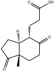 3-[(3AS,4S,7AS)-7A-METHYL-1,5-DIOXOOCTAHYDRO-1H-INDEN-4-YL]PROPIONIC ACID 结构式
