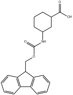 3-((((9H-芴-9-基)甲氧基)羰基)氨基)环己烷-1-羧酸 结构式