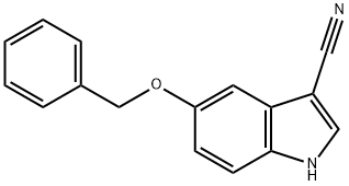 5-(苄氧基)-1H-吲哚-3-甲腈, 194490-25-0, 结构式