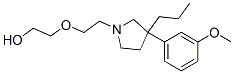 2-[2-[3-(m-メトキシフェニル)-3-プロピル-1-ピロリジニル]エトキシ]エタノール 化学構造式