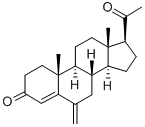 6-methylene-4-pregnene-3,20-dione Structure