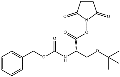ZO-叔丁基-L-丝氨酸N-羟基琥珀酰亚胺酯, 19460-97-0, 结构式