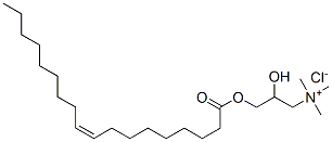 (Z)-2-hydroxy-3-[(1-oxo-9-octadecenyl)oxy]propyltrimethylammonium chloride Structure