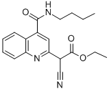 Ethyl 4-((butylamino)carbonyl)-alpha-cyano-2-quinolineacetate Structure