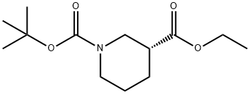 (R)-1-叔丁氧羰基-3-哌啶甲酸乙酯,194726-40-4,结构式