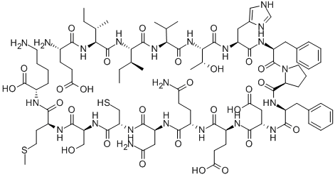ACETYLCHOLINE RECEPTOR ALPHA1 (129-145) (HUMAN, BOVINE, RAT, MOUSE) 化学構造式