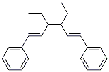 (1E,5E)-3,4-ジエチル-1,6-ジフェニル-1,5-ヘキサジエン 化学構造式