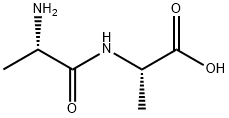 (S)-2-[[(S)-2-アミノプロピオニル]アミノ]プロピオン酸 化学構造式