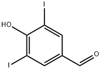 3,5-ジヨード-4-ヒドロキシベンズアルデヒド 化学構造式