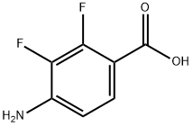 4-アミノ-2,3-ジフルオロ安息香酸 化学構造式