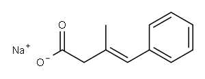 3-メチル-4-フェニル-3-ブテン酸ナトリウム 化学構造式