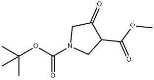 1,3-Pyrrolidinedicarboxylic acid, 4-oxo-, 1-(1,1-diMethylethyl) 3-Methyl ester Struktur