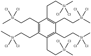1,2,3,4,5,6-六[2-(甲基二氯硅基)乙基]苯 结构式
