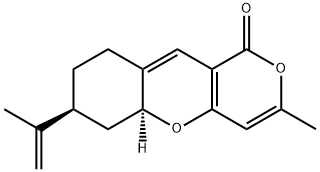 (5AS,7S)-7-ISOPROPENYL-3-METHYL-6,7,8,9-TETRAHYDRO-5AH-PYRANO[4,3-B]CHROMEN-1-ONE 化学構造式