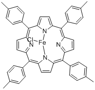 5,10,15,20-四(4-甲基苯基)-21H,23H-卟吩氯化铁(III), 19496-18-5, 结构式