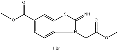 Methyl 2-imino-3-(2-methoxy-2-oxoethyl)-2,3-dihydrobenzo[d]thiazole-6-carboxylate hydrobromide Structure