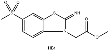 Methyl 2-(2-imino-6-(methylsulfonyl)benzo[d]thiazol-3(2H)-yl)acetate hydrobromide Struktur