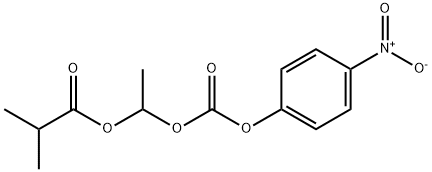Propanoic acid, 2-Methyl-, 1-[[(4-nitrophenoxy)carbonyl]oxy]ethyl ester Struktur