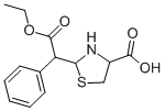 4-カルボキシ-α-フェニル-2-チアゾリジン酢酸2-エチル 化学構造式