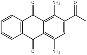 2-アセチル-1,4-ジアミノ-9,10-アントラセンジオン 化学構造式