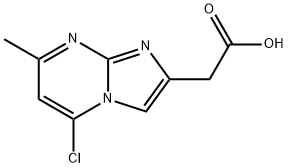 (5-Chloro-7-methyl-imidazo[1,2-a]pyrimidin-2-yl)-acetic acid,195072-99-2,结构式