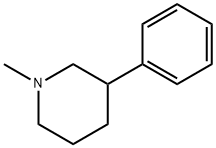1-メチル-3-フェニルピペリジン 化学構造式