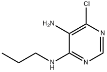 6-クロロ-N4-プロピル-4,5-ピリミジンジアミン 化学構造式