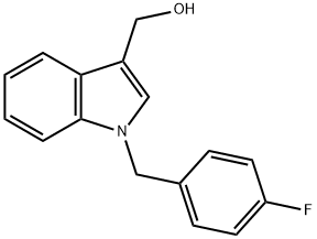 1-[(4-FLUOROPHENYL)METHYL]-1H-INDOLE-3-METHANOL 结构式