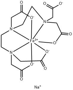Disodium iron(III) pentetate Struktur