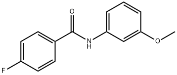 4-フルオロ-N-(3-メトキシフェニル)ベンズアミド 化学構造式