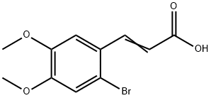 2-溴-4,5-二甲氧基苯乙烯酸, 195383-80-3, 结构式